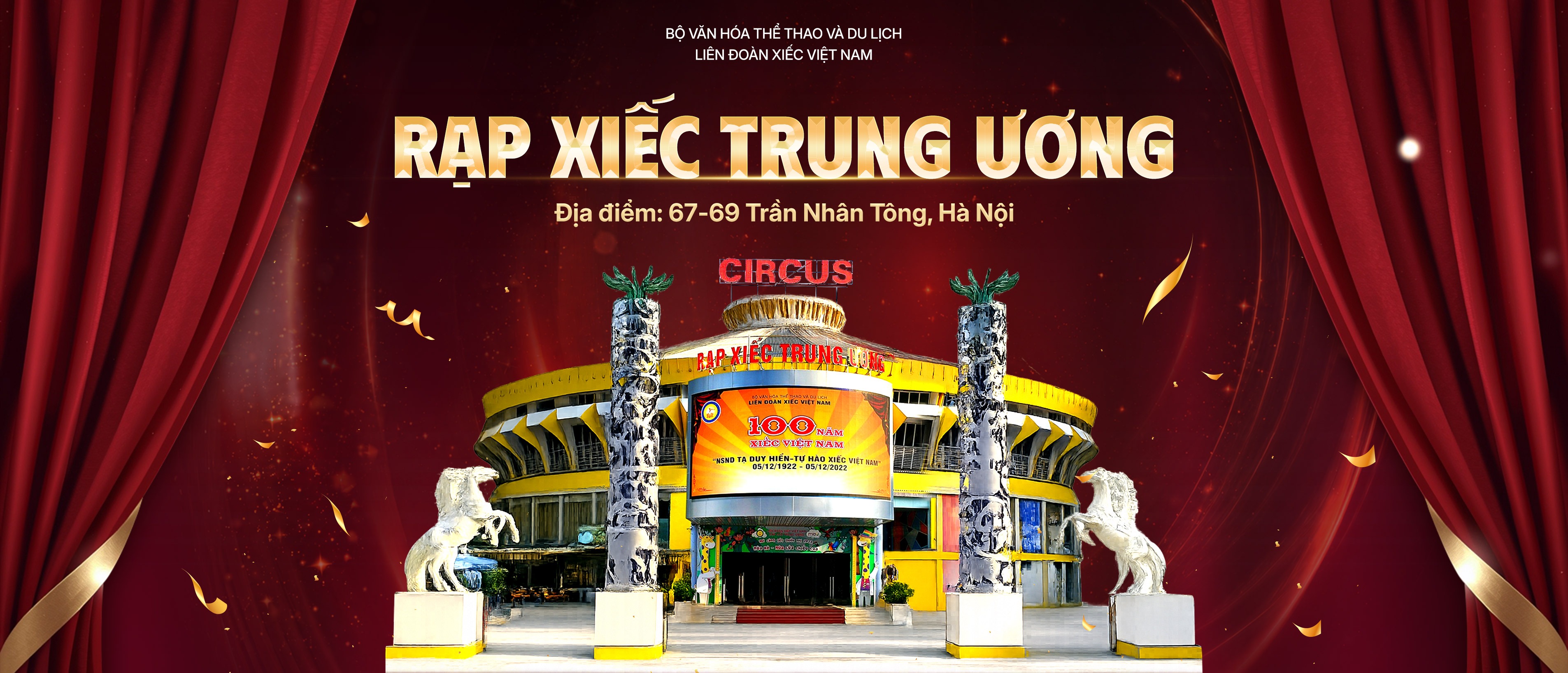 Banner giới thiệu Rạp xiếc Trung Ương