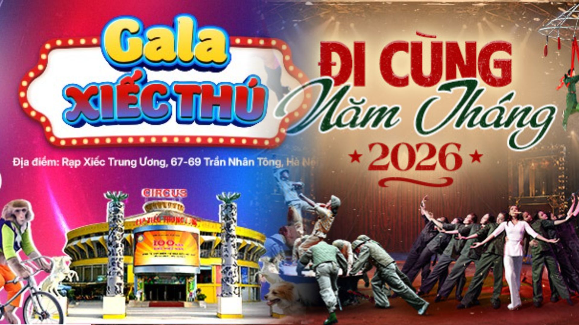 Cập nhật giá vé Rạp xiếc Trung Ương mới nhất 2026
